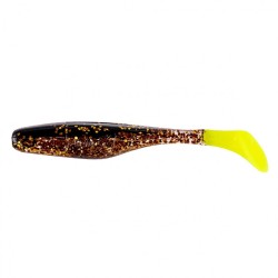 Виброхвост Helios Vigor 3,75"/9.5 см, цвет Black Sparkles LT 7 шт HS-6-033