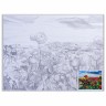 Холст грунтованный на картоне с контуром Brauberg Art Classic Маки 30х40 см, хлопок 190629