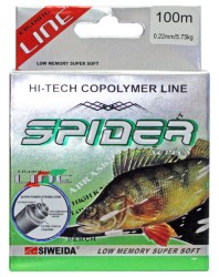 Леска Siweida Spider Perch 100м 0,22 (5,75кг) серая