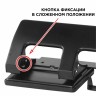 Дырокол металлический на 2-4 отверстия Brauberg "HL-4", до 15 л, черный, 221160