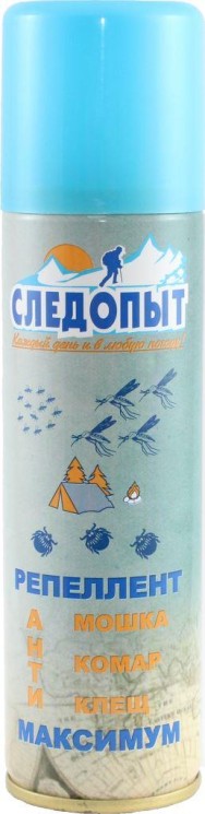 Спрей репеллент от клещей, комаров, мошек Следопыт-Максимум, 210 мл