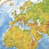 Карта мира физическая интерактивная Brauberg 101х66 см, 1:29М 112377