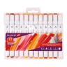 Маркеры для скетчинга двусторонние Brauberg Art Debut White линия 1-6 мм 12 цветов 152137