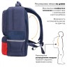 Рюкзак Brauberg Star, 1 отделение, 5 карманов, Brave lion, синий, 40х29х13 см, 270669