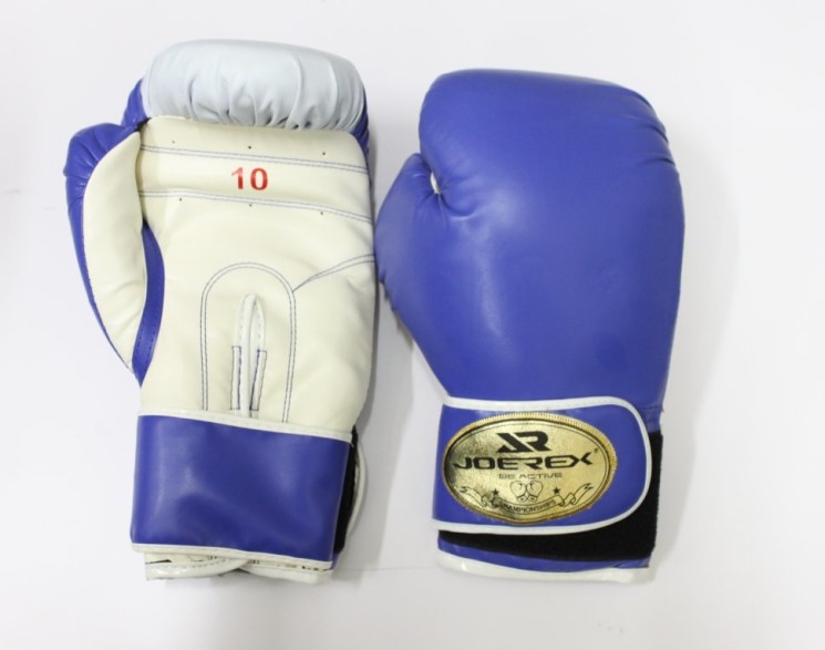 Перчатки боксерские JOEREX PU, 10 OZ , синие, JBX110