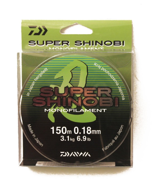 Леска Daiwa Super Shinobi 150м 0,18мм (3,1кг) светло-зеленая