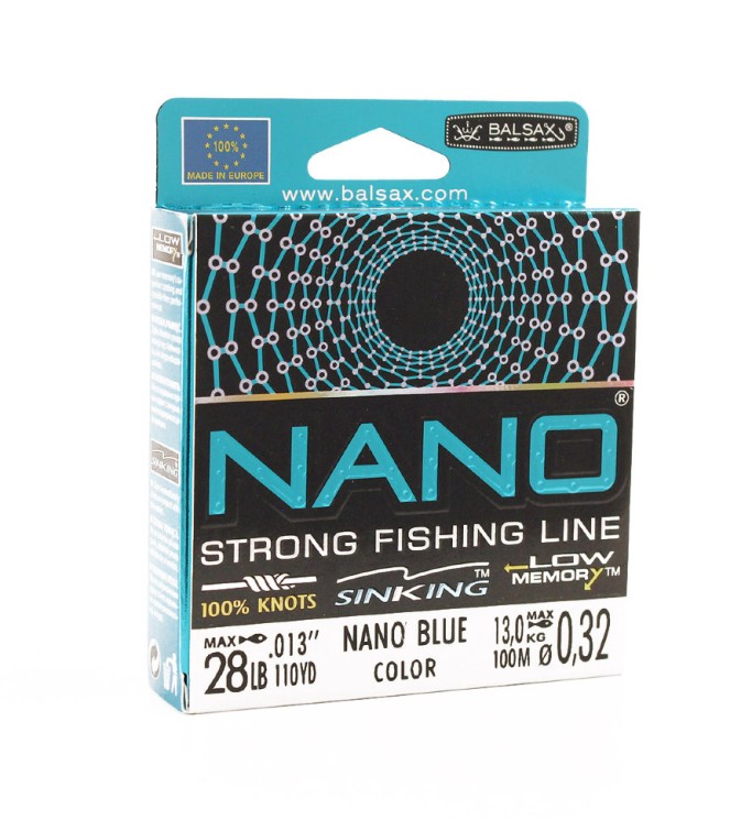 Леска Balsax Nano Blue Box 100м 0,32 (13,0кг)