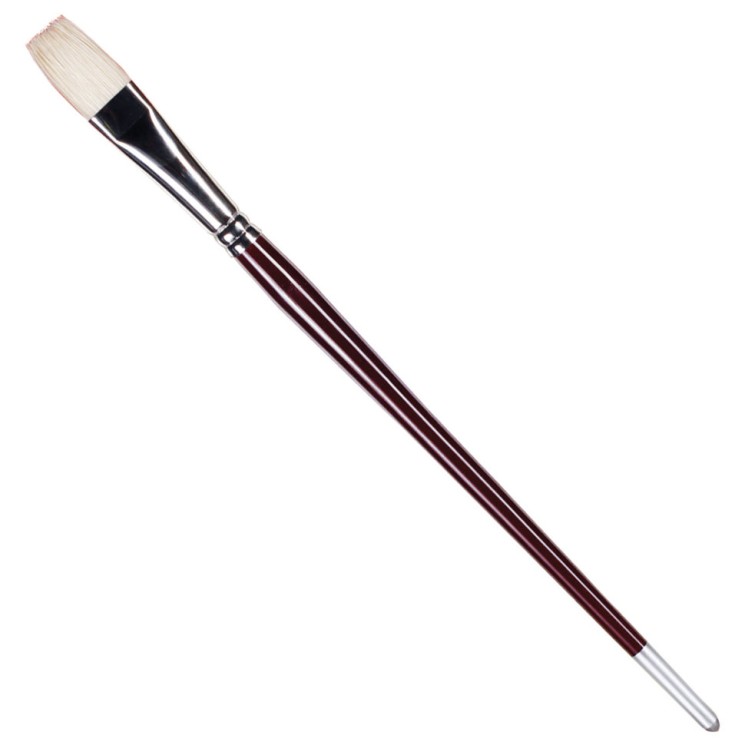 Кисть художественная KOH-I-NOOR щетина, плоская, №10, длинная ручка 9936010014BL