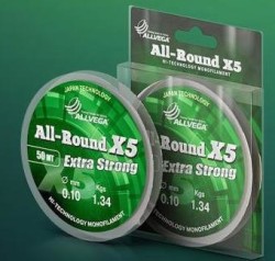 Рыболовная леска ALLVEGA ALL-ROUND X5 50м 0,14