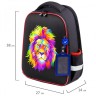 Ранец Brauberg FIT, 2 отделения, Colorful lion, 38х27х14 см, 270618