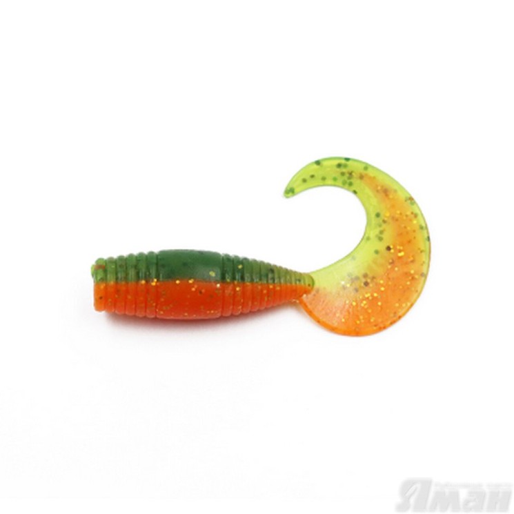 Твистер Yaman Spry Tail, 3" цвет 26 - Violet Chartreuse, 8 шт Y-ST3-26