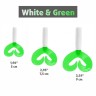 Твистер Helios Credo Double Tail 2,95"/7,5 см, цвет White & Green 7 шт HS-12-016