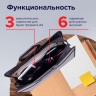 Папка-портфель пластиковая Brauberg "Премьер" А4 (390х315х120 мм), 3 отделения, серая, 223083