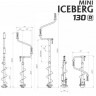 Ледобур Iceberg Mini 130R v3.0 (диаметр 130 мм) двуручный, правый, полукруглые ножи