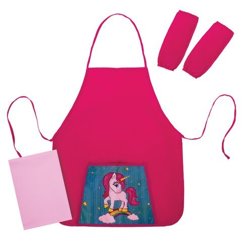 Клеёнка и фартук для труда Юнландия Neon unicorn 40х69 см 270197