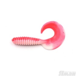 Твистер Yaman Spiral, 3,5", цвет 27 - Red White, 10 шт Y-S35-27