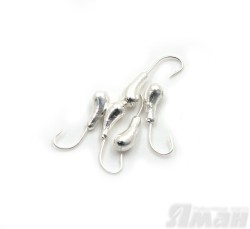 Мормышка Яман уралка с отв., цвет Silver Plated, d 5 (5 шт.) Я-МР95