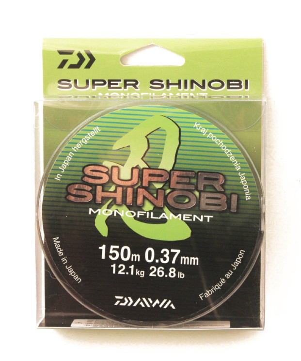 Леска Daiwa Super Shinobi 150м 0,37мм (12,1кг) светло-зеленая