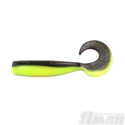 Твистер Yaman Lazy Tail Shad, 5" цвет 32 - Black Red Flake/Chartreuse, 4 шт Y-LTS5-32