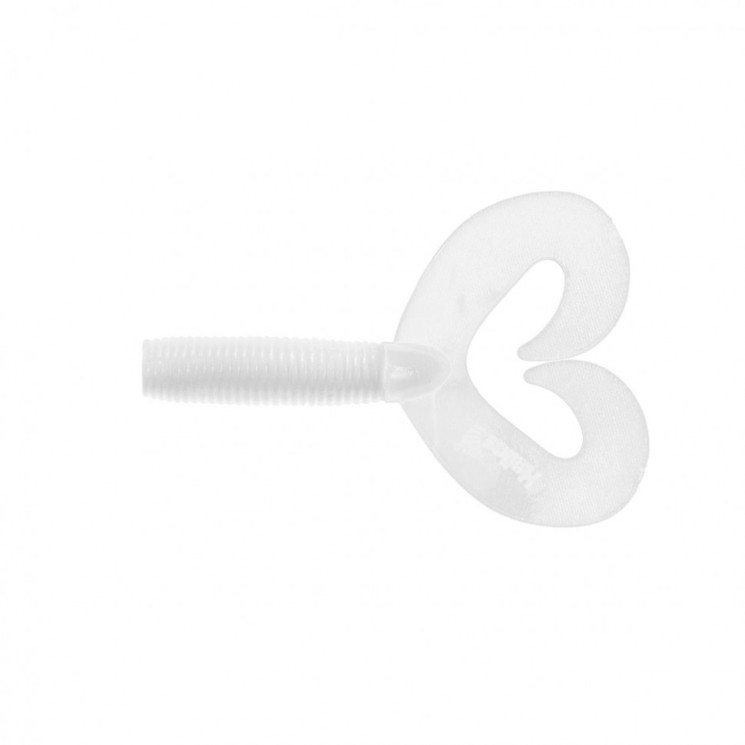 Твистер Helios Credo Double Tail 2,95"/7,5 см, цвет White 7 шт HS-12-001