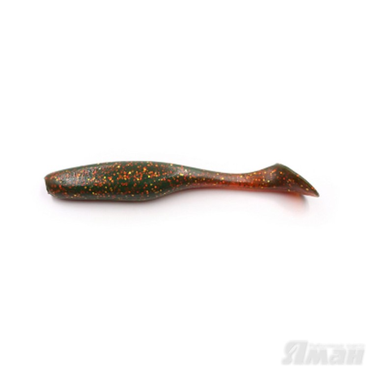 Виброхвост Yaman Greedy Shad, 5,5", цвет 09 - Motor Oil, 4 шт Y-GS55-09