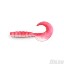 Твистер Yaman Spiral, 5", цвет 27 - Red White, 5 шт Y-S5-27