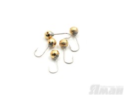 Мормышка вольфрам Яман Шар с отв, р.3,5 0,40 г, цвет золото (5 шт.) Я-МР666