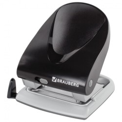 Дырокол Brauberg "G-Line", до 40 л, черный, 224341