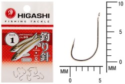 Крючок Higashi Umitanago ringed №1 Silver (10 шт)