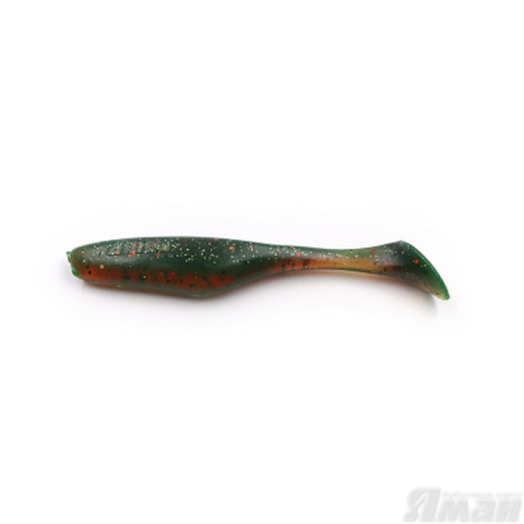 Виброхвост Yaman Greedy Shad, 5,5", цвет 15 - Violet Lime, 4 шт Y-GS55-15