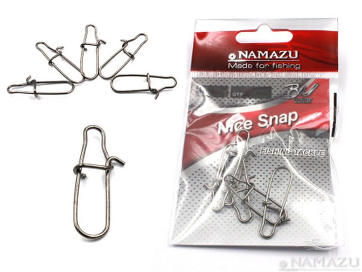 Карабин Namazu, цв. BN, р. 2, до 23 кг 10 шт N-FT-NS2