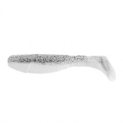 Виброхвост Helios Chubby 3,55"/9 см, цвет White & Sparkles 5 шт HS-4-002