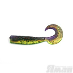 Твистер Yaman Lazy Tail Shad, 7" цвет 15 - Violet Lime, 3 шт Y-LTS7-15