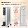 Обогреватель масляный высокой эффект. Sonnen DFB-07BS, 1500 Вт, 7 секций, 5 маслоканалов, 455312