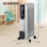 Обогреватель масляный высокой эффект. Sonnen DFB-07BS, 1500 Вт, 7 секций, 5 маслоканалов, 455312