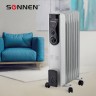 Обогреватель масляный высокой эффект. Sonnen DFB-07BS, 1500 Вт, 7 секций, 5 маслоканалов, 455312