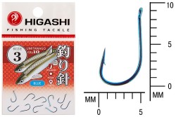 Крючок Higashi Umitanago ringed №3 Blue (10 шт)
