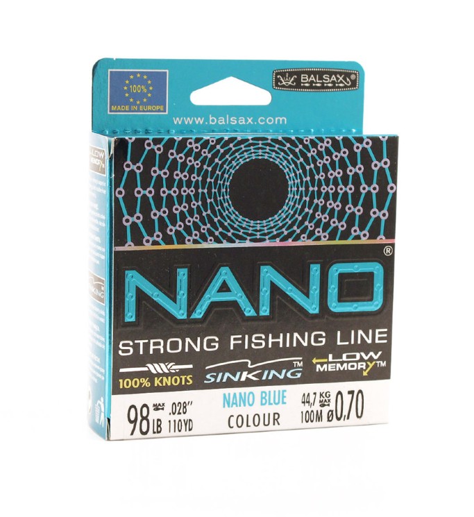 Леска Balsax Nano Blue Box 100м 0,7 (44,7кг)