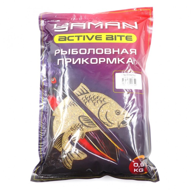 Прикормка Yaman Active Bite Лещ (ваниль), цв. жёлтый, 900 г Y-AB-07