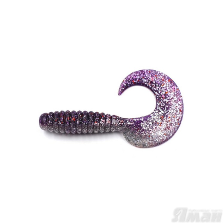 Твистер Yaman Spiral, 6", цвет 19 - Silver Violet, 4 шт Y-S6-19