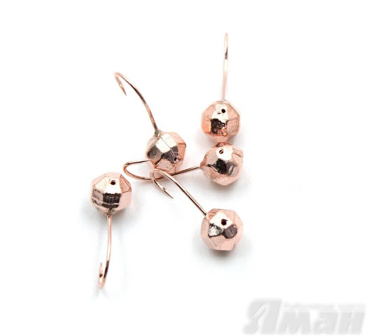 Мормышка Яман шар с отв., цвет Copper Plated, d 5, гран. (5 шт.) Я-МР107