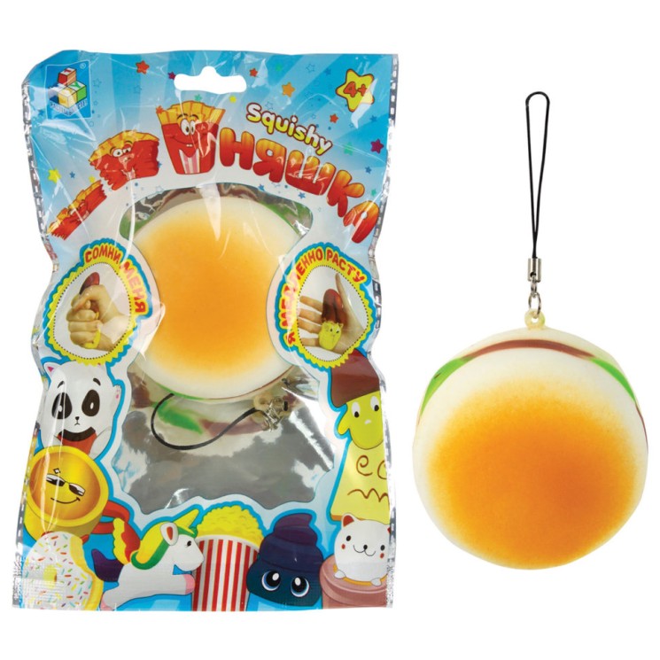 Игрушка антистресс 1TOY Мммняшка squishy Мини-бургер Т15894