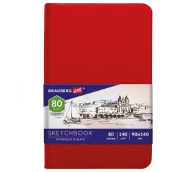 Скетчбук 90х140 мм Brauberg Art Classic 80 листов, 140 г/м2, слоновая кость 113187