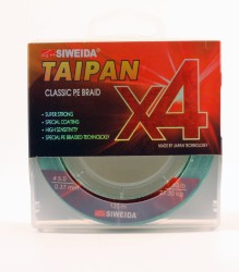 Леска плетеная Siweida Taipan Classic PE Braid X4 135м 0,37мм (27,30кг) светло-зеленая