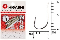 Крючок Higashi Umitanago ringed №3 Silver (10 шт)