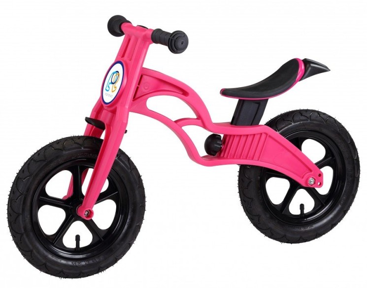 Беговел POPBIKE Flash с надувными колесами magenta