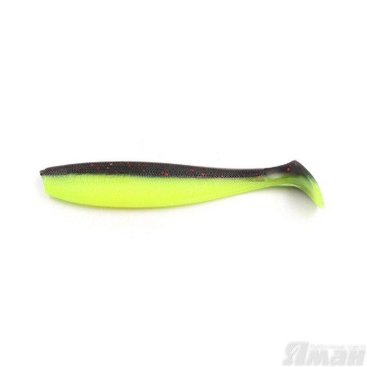 Виброхвост Yaman Sharky Shad, 5,5", цвет 32 - Black Red Flake Y-SS55-32