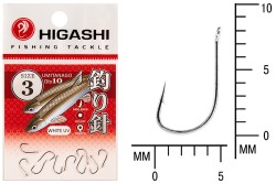 Крючок Higashi Umitanago ringed №3 White UV (10 шт)