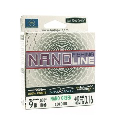 Леска Balsax Nano Fishing Green Box 100м 0,16 (4,0кг)