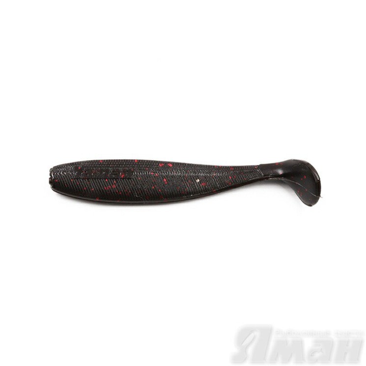 Виброхвост Yaman Sharky Shad, 3,75", цвет 31 - Black Red Flake, 5 шт Y-SS375-31